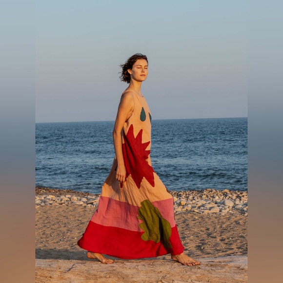 LINGUA FRANCA Patmos Patch Dress in Salmon Multi Size 2XL NWT - Picture 6 of 15